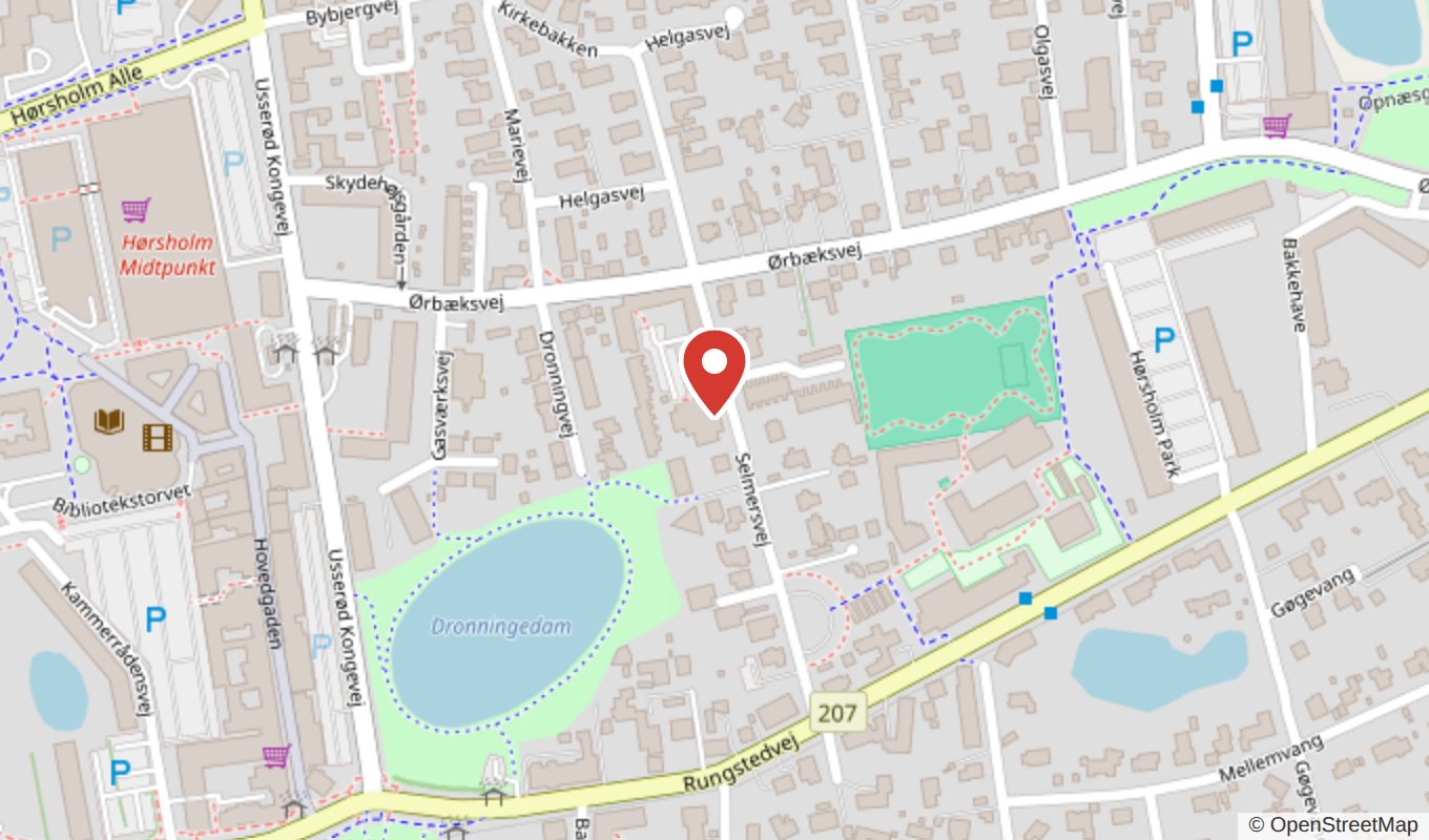 Kort over Selmersvej 13, 2970 Hørsholm